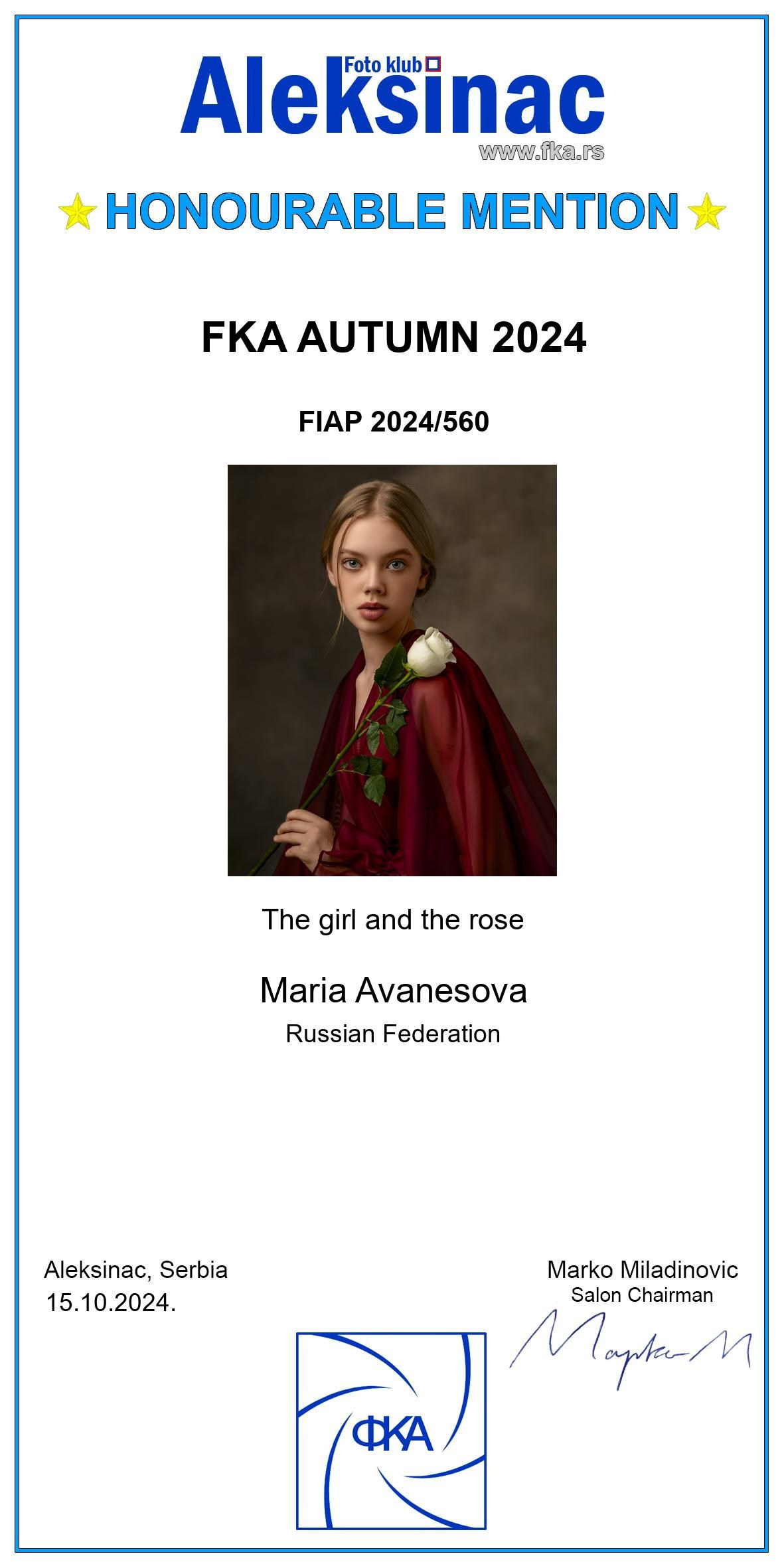 Награды. Детский и семейный фотограф в Москве Мария Аванесова