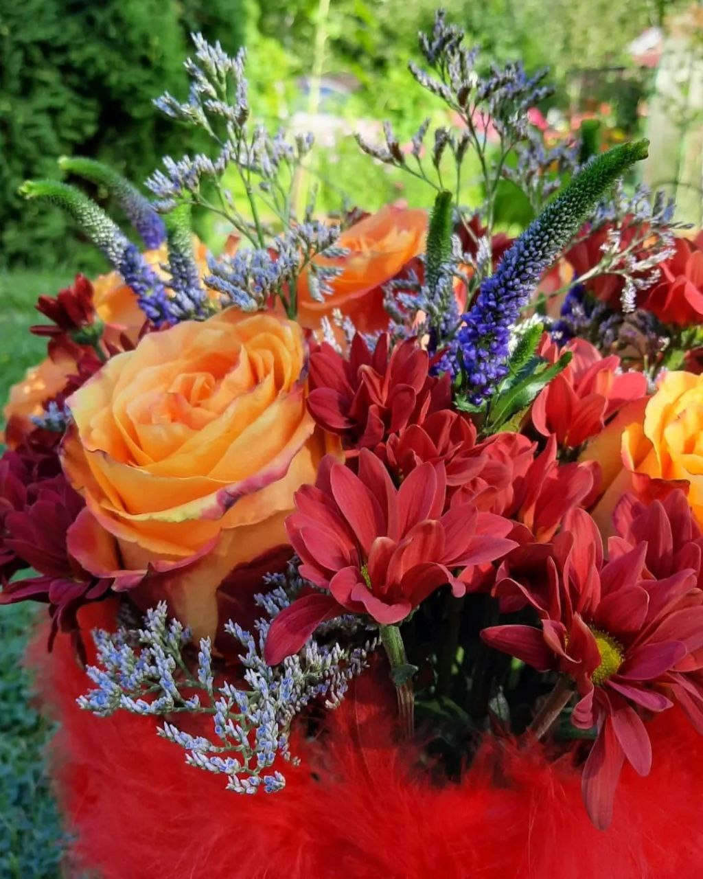 авторский каркасный букет на юбилей