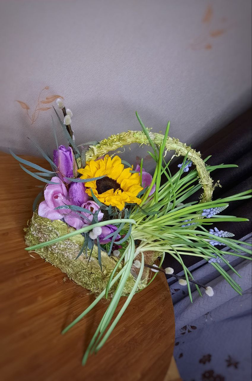 диантус, эвкалипт, гвоздика, подсолнух, подсолнухи, тюльпаны, тюльпан, тюльпаны к 8 марта, 8 марта, 8 марта 2023, мускари, верба