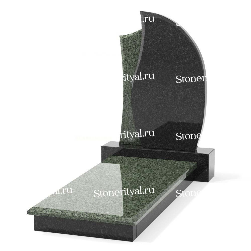 Комбинированные памятники на одного. Изготовление и установка памятников в Москве и МО