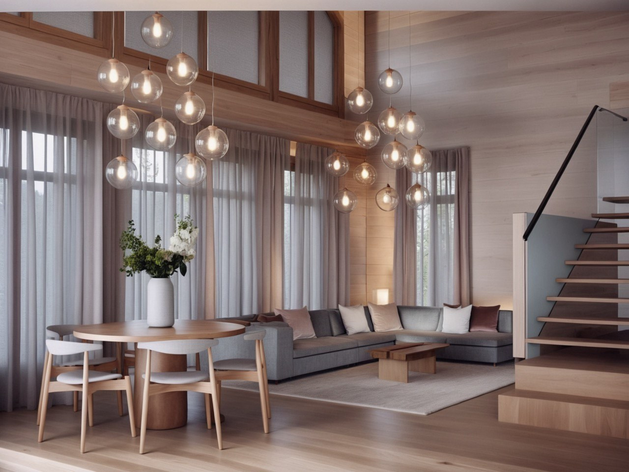 Загородный дом. Дизайн интерьера в СПб