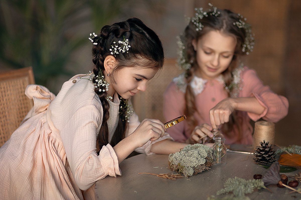 Юные натуралисты. Куценкова Александра — детский, семейный фотограф в Москве