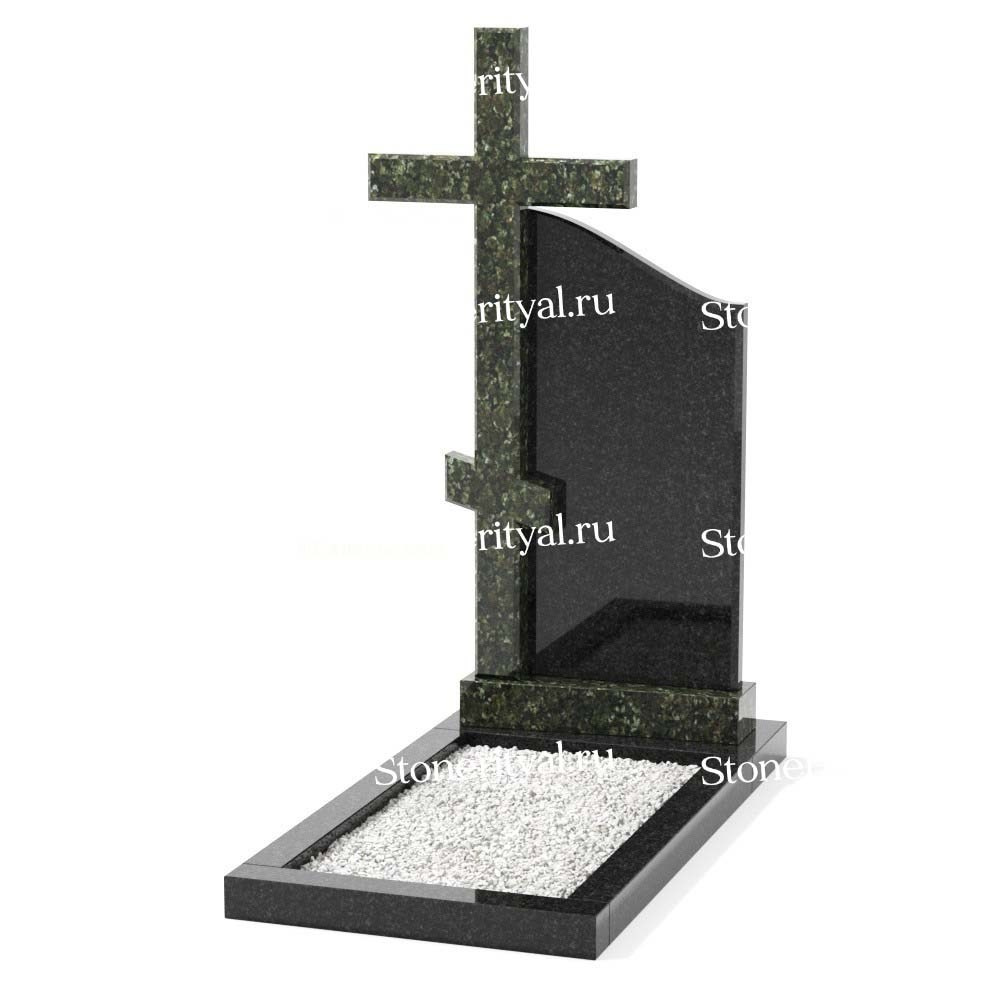 Комбинированные памятники на одного. Изготовление и установка памятников в Москве и МО