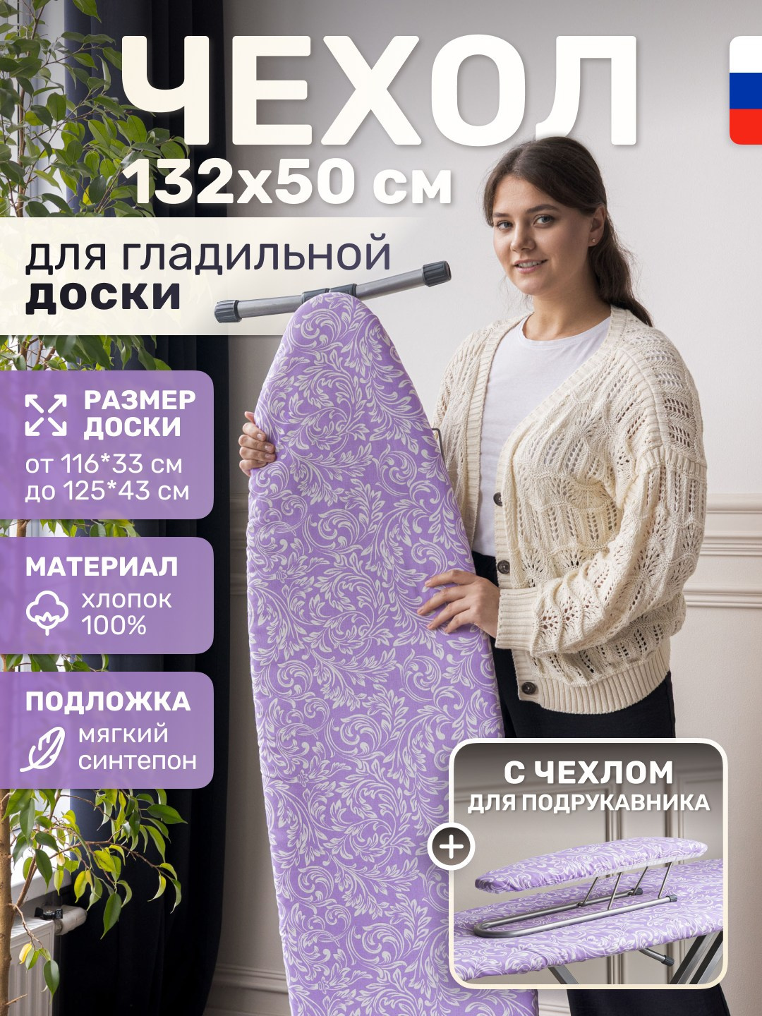 Инфографика для маркетплейсов: чехлы для гладильных досок. Маркетолог в Москве, специалист по коммуникациям и рекламе Аня Смоляга