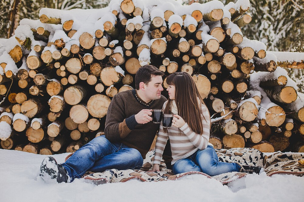 Зимняя лавстори Игорь+Маргарита. Фотограф в Варшаве Анна Розова