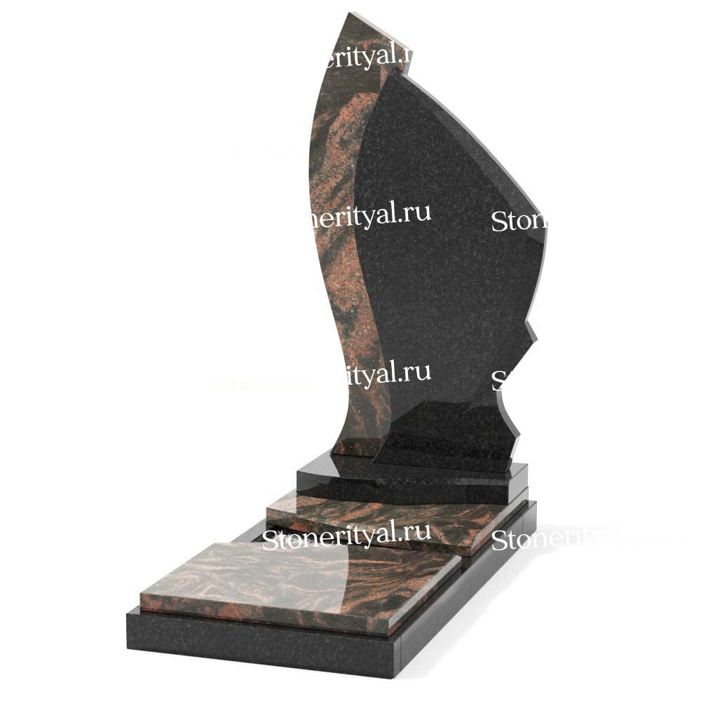 Комбинированные памятники на одного. Изготовление и установка памятников в Москве и МО