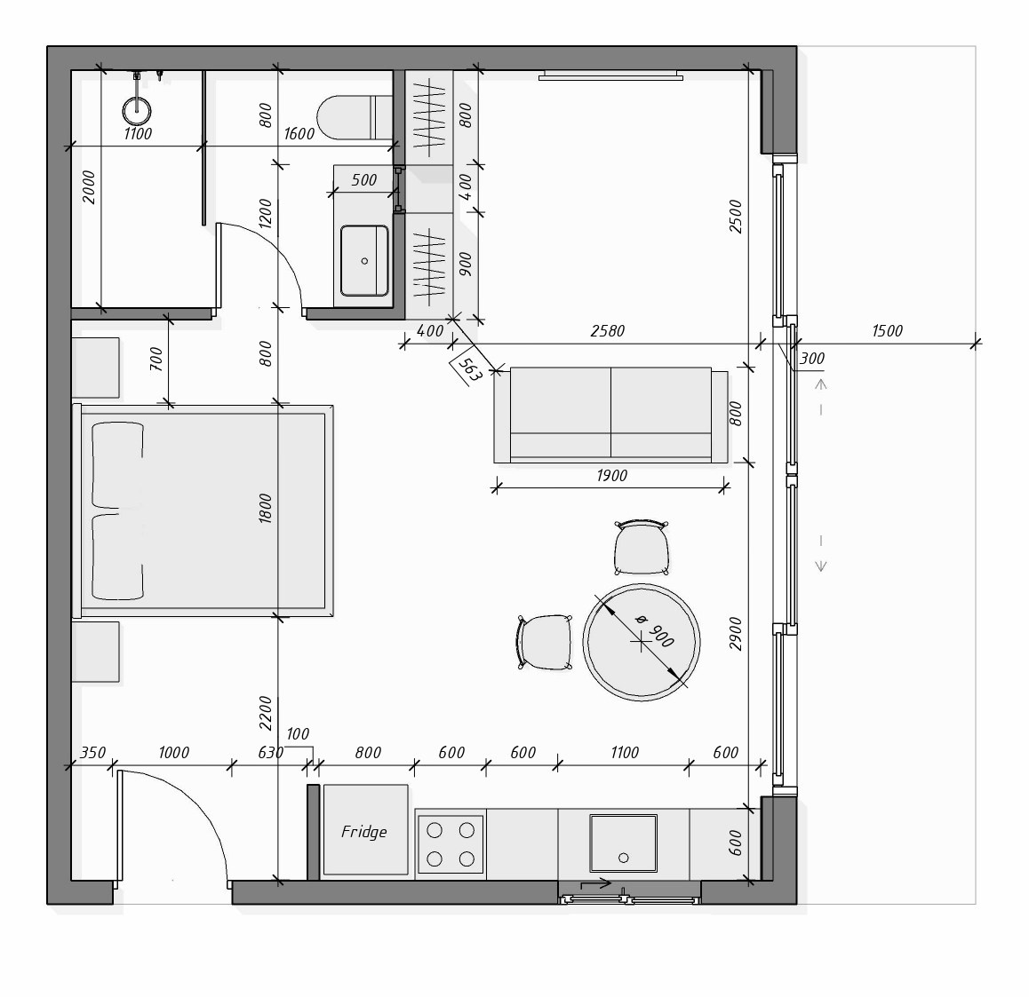 Costa-Rica studio. Интерьерная визуализация SketchUp+Enscape
