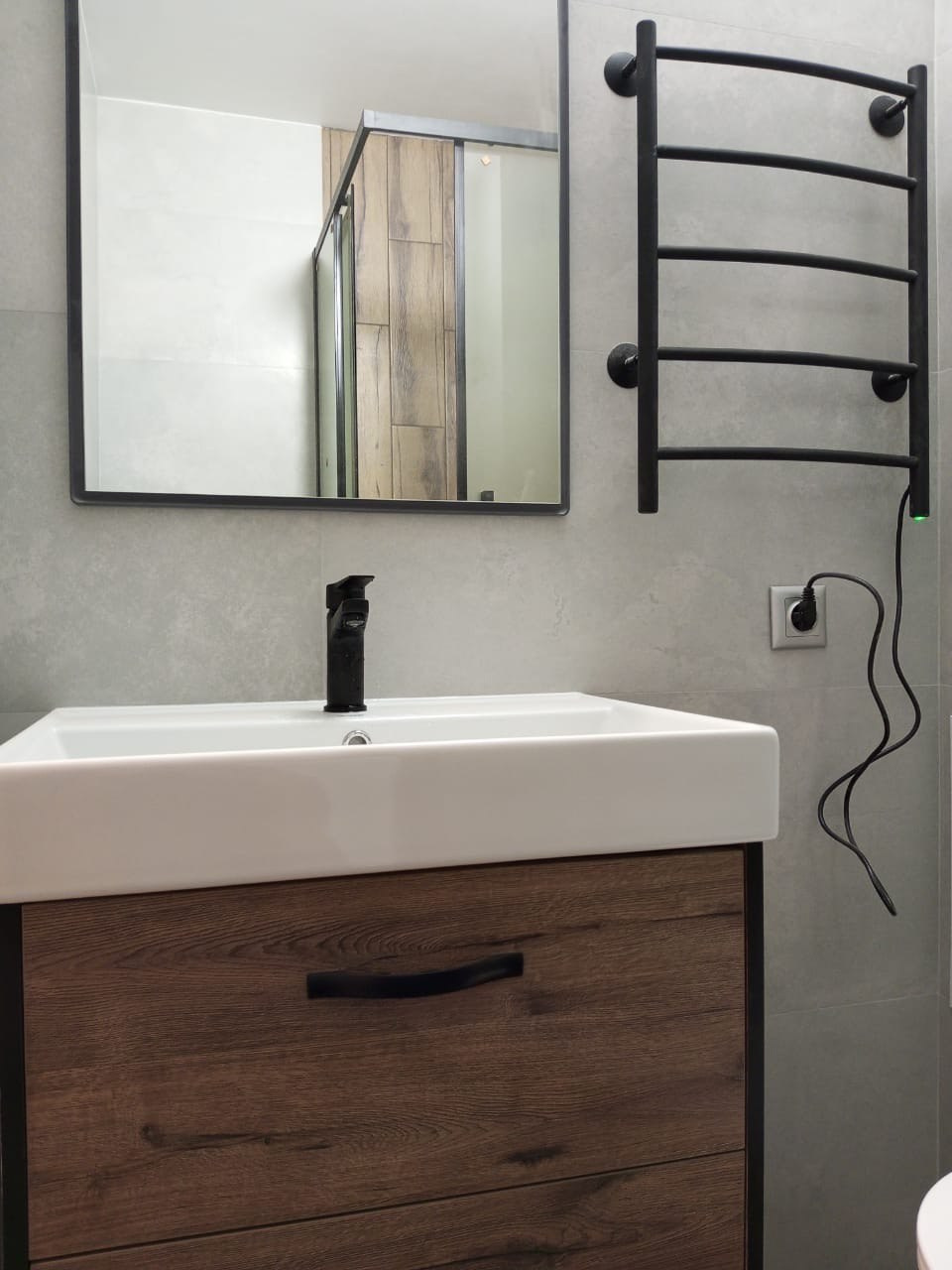 Ванная комната (ул. Арсланова д. 11). Ремонт санузла, туалета, ванной под ключ в Казани. Укладка плитки