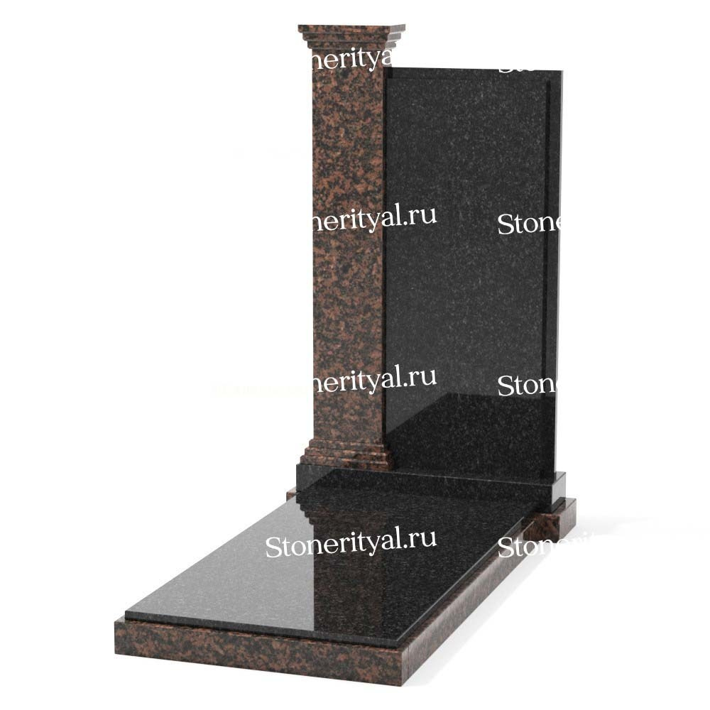 Комбинированные памятники на одного. Изготовление и установка памятников в Москве и МО