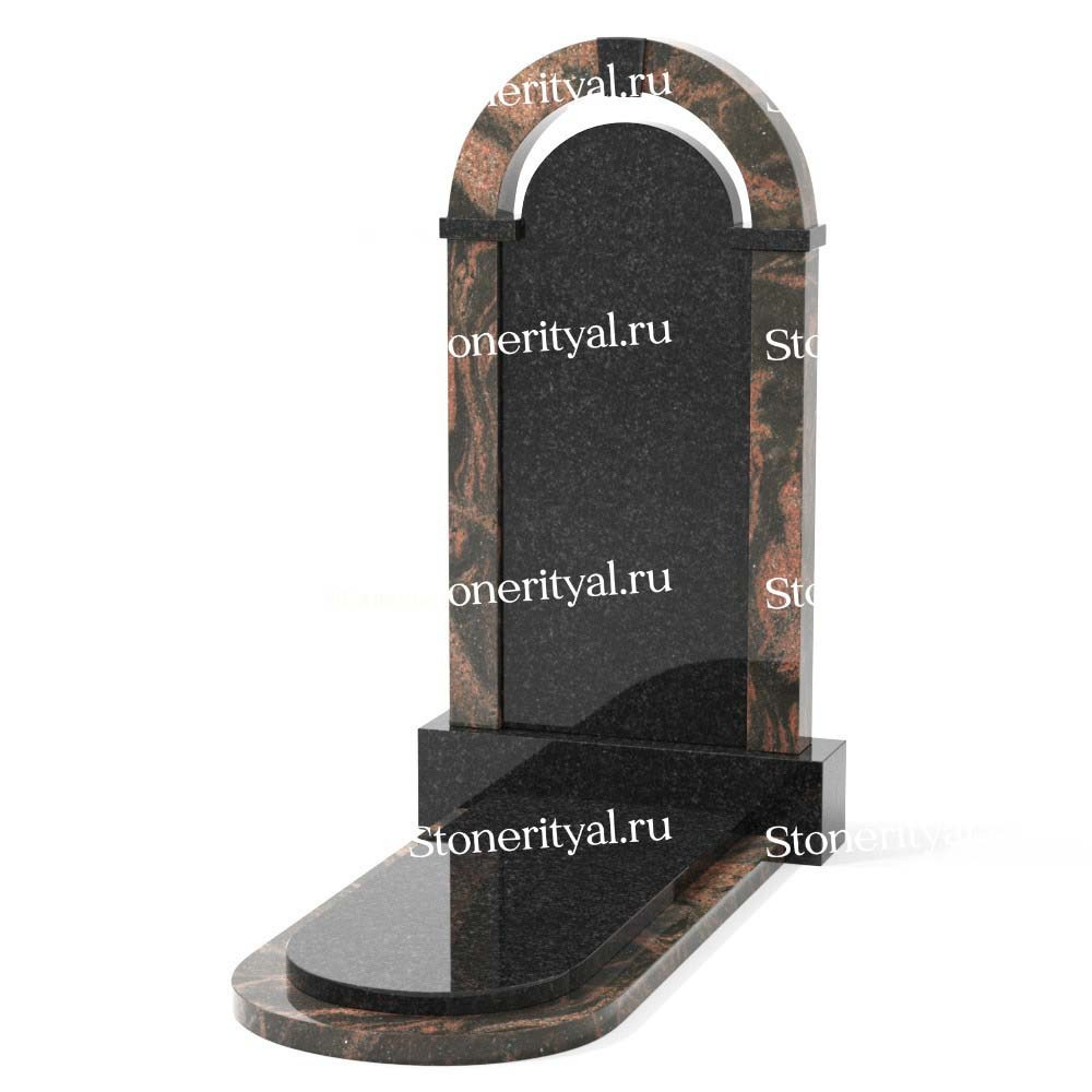 Комбинированные памятники на одного. Изготовление и установка памятников в Москве и МО