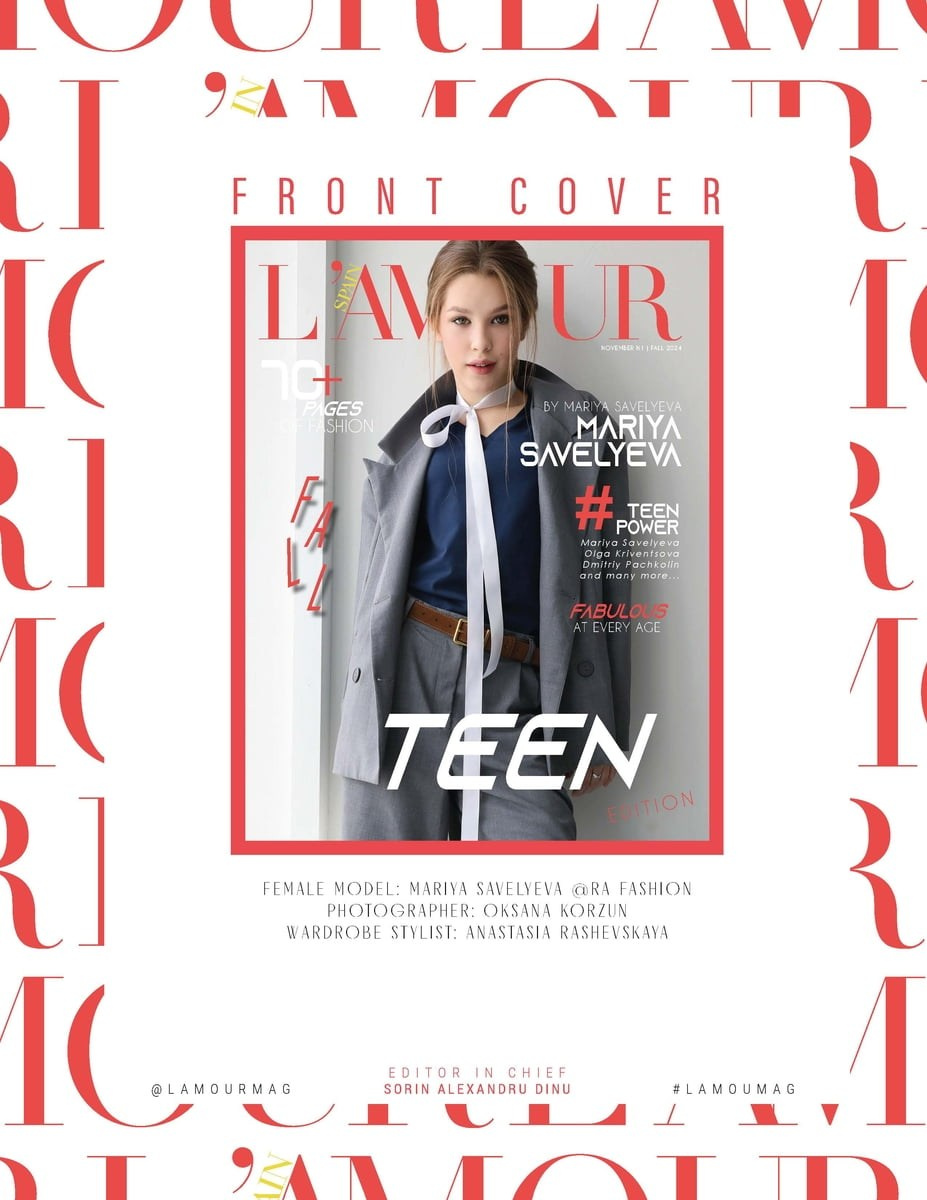 Моя работа на обложке испанского издания L'AMOUR Magazine. Стилист Анастасия Рашевская