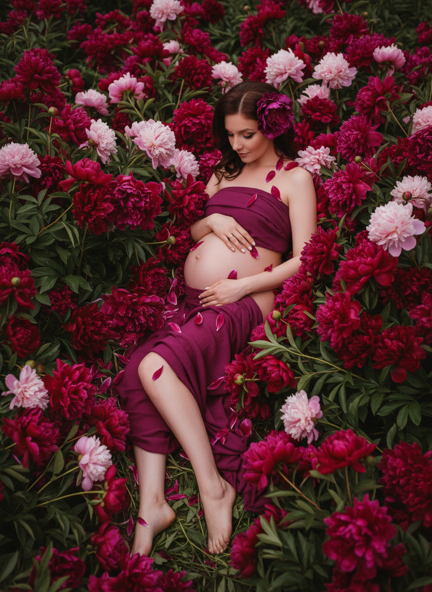 В цветах. Фотограф беременности в Екатеринбурге Илона Филатьева