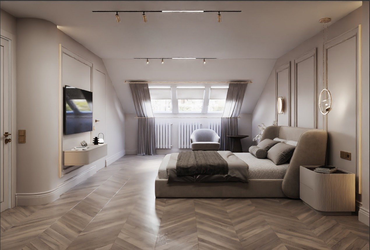 Дом с мансардой 250 м². Студия дизайна