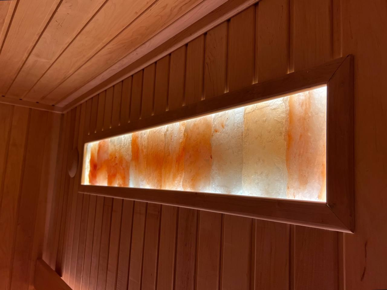 Сауна в Александровской из светлой ольхи, 3 уровня полков, печь Harvia Topclass Combi с парогенератором- функциональное решение. SaunaTopMasters