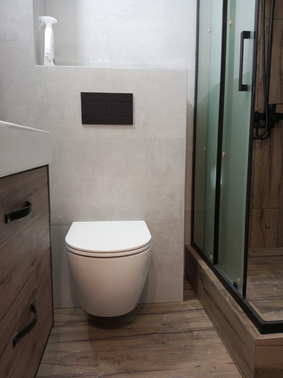 Ванная комната (ул. Арсланова д. 11). Ремонт санузла, туалета, ванной под ключ в Казани. Укладка плитки