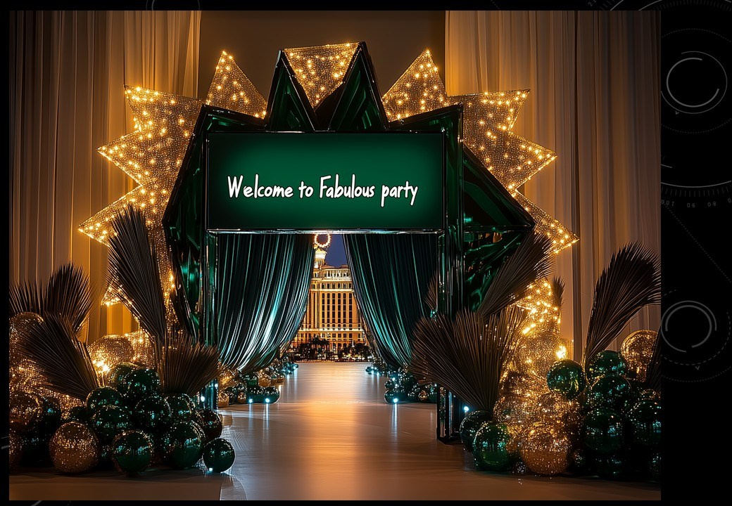 Концепция декора для корпоративного мероприятия в стиле «Лас-Вегас» для LAZAR DECOR. Главная