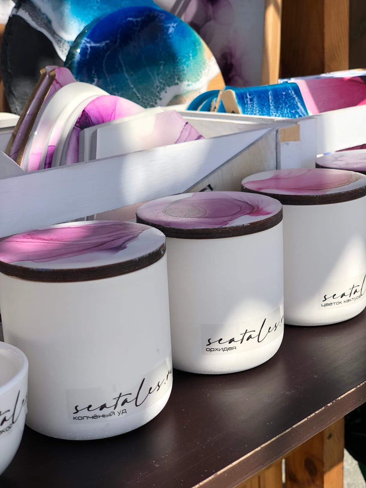 Спиртовые чернила. Seatales — эпоксидная смола и спиртовые чернила