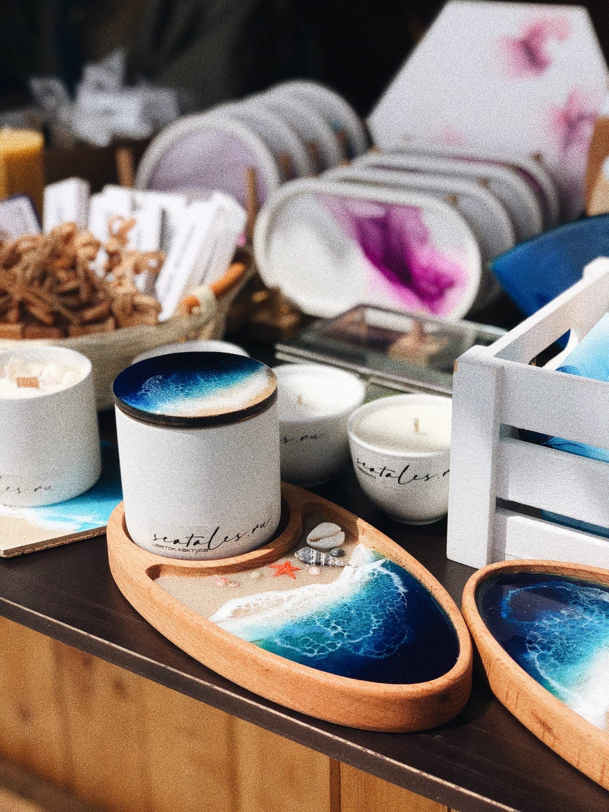 Эпоксидная смола. Seatales — эпоксидная смола и спиртовые чернила