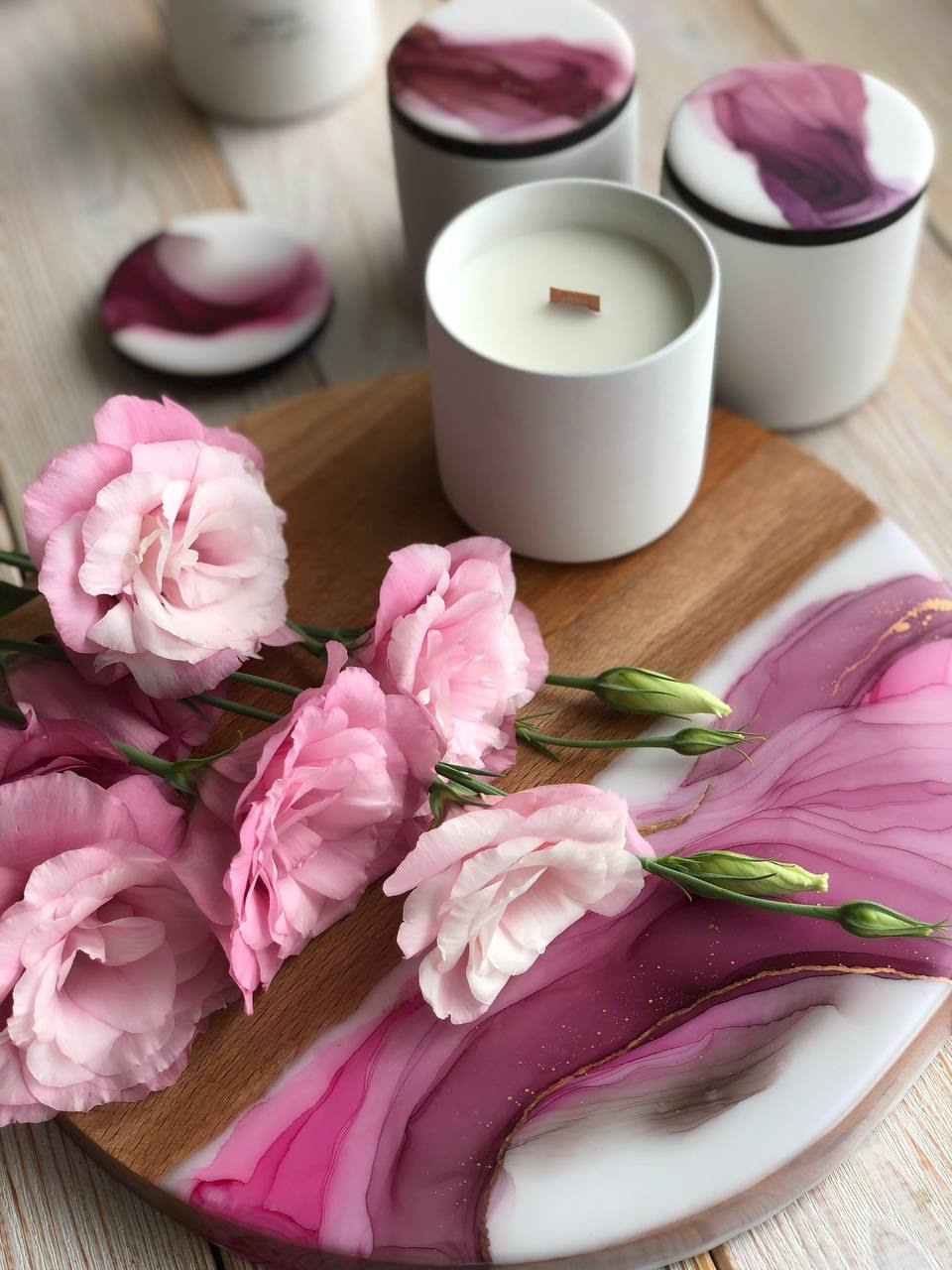 Спиртовые чернила. Seatales — эпоксидная смола и спиртовые чернила