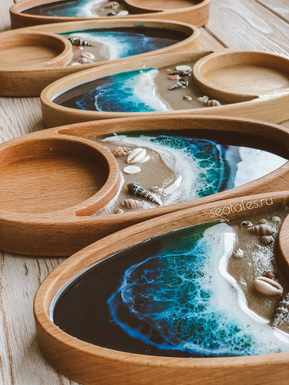 Эпоксидная смола. Seatales — эпоксидная смола и спиртовые чернила