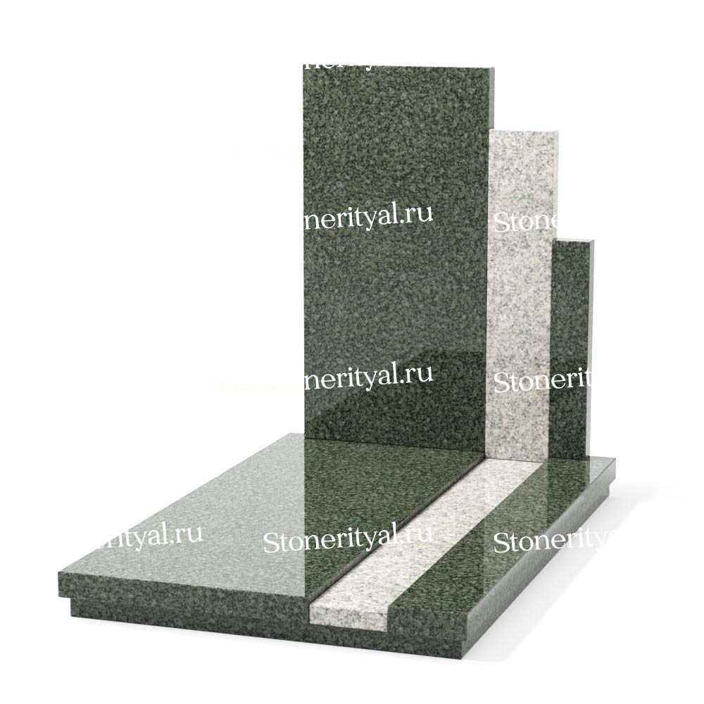 Комбинированные памятники на одного. Изготовление и установка памятников в Москве и МО