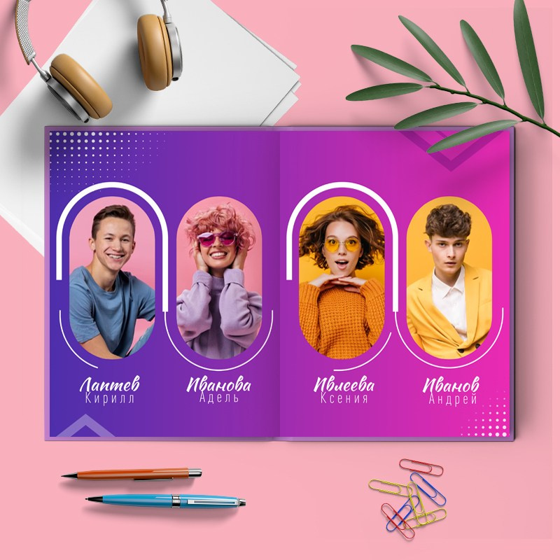 Альбом до 30 разворотов для 9 и 11 класса. Школьный фотограф Троицк