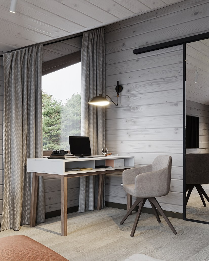 Дом из  бруса 250 м², Московская обл., к/п Гринвуд. Студия дизайна