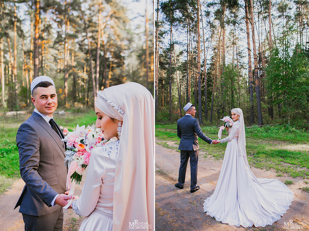 никах на природе, никах в лесу, никах Казань, букет невесты