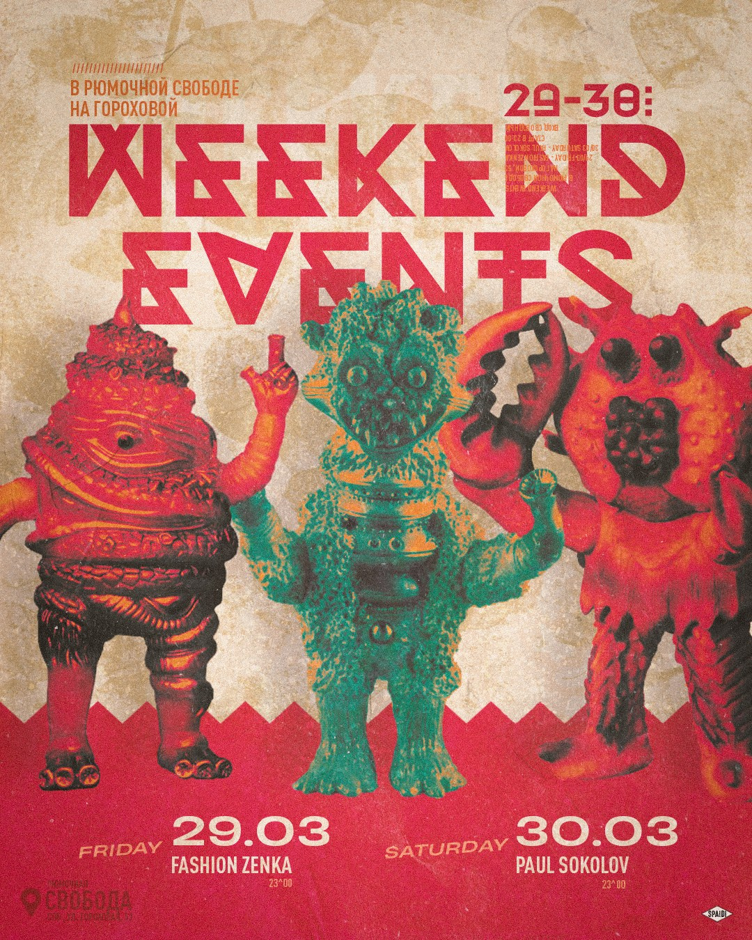 WEEKEND EVENTS. Spaidi Design | Graphic Design