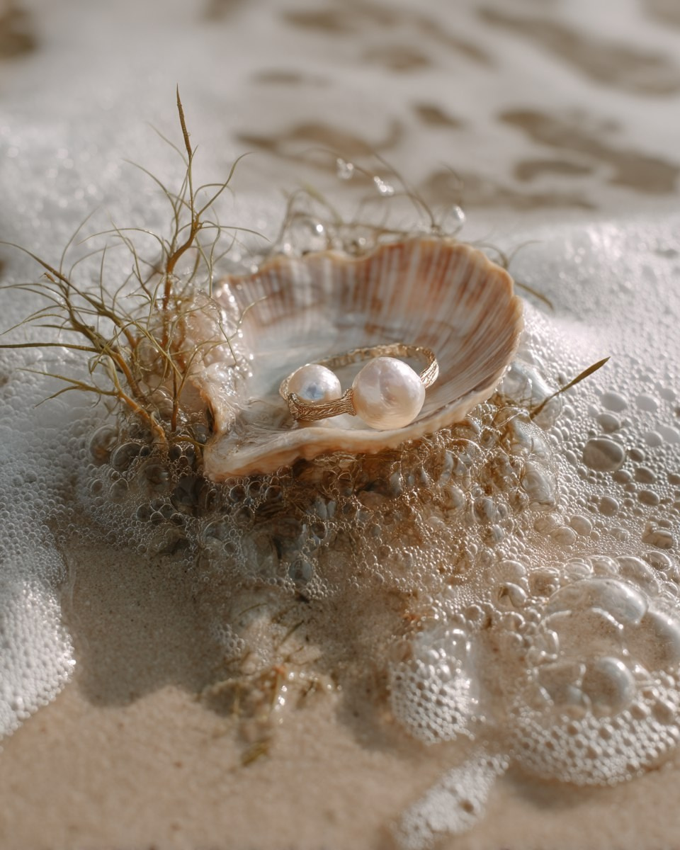Визуальная концепция с внедрением реального товара для бренда ювелирных украшений. Ekaterina Kiral — Visual Branding & AI Creation