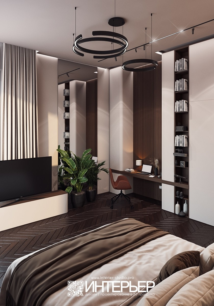 Дом Тамирлана и Айшат. 2 этаж. Дизайн интерьера, 3D визуализация и 3D моделирование. Создание проектов и чертежей. КМВ: Кисловодск, Пятигорск, Ессентуки и удаленно