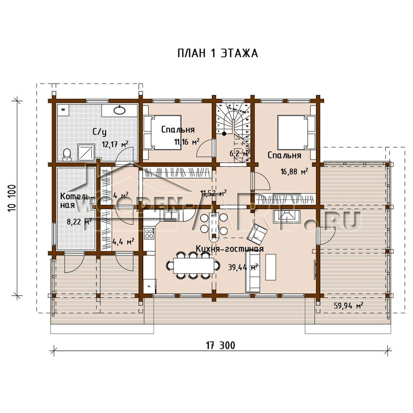«Сосны» 256 кв. м. Проекты деревянных домов