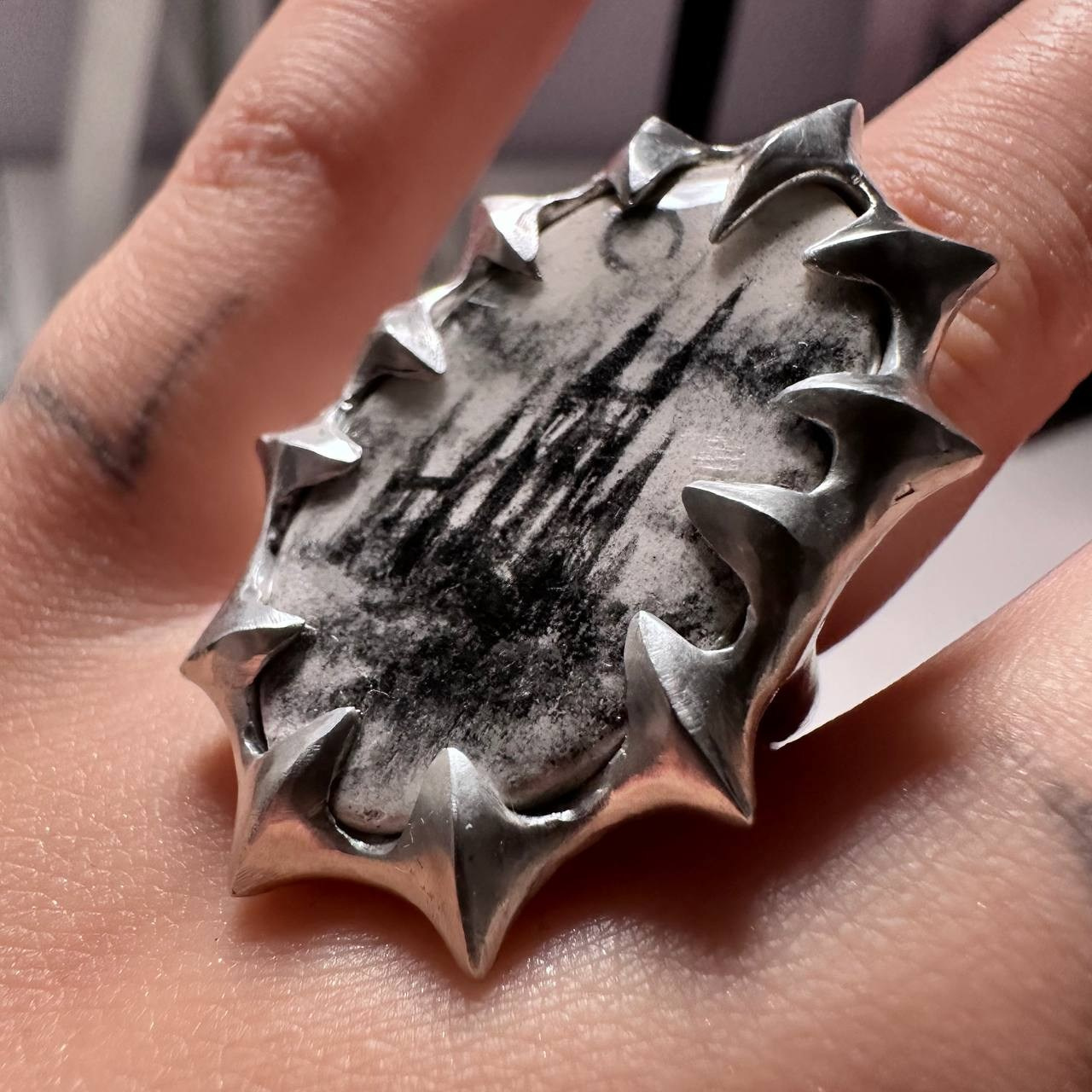 Кольцо замок в рамочке
