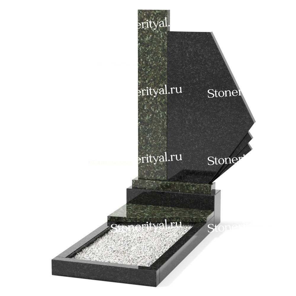 Комбинированные памятники на одного. Изготовление и установка памятников в Москве и МО