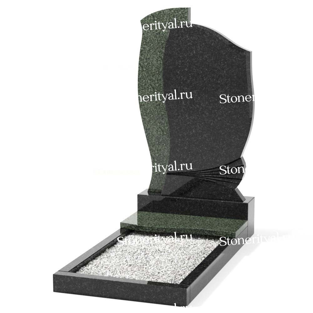 Комбинированные памятники на одного. Изготовление и установка памятников в Москве и МО