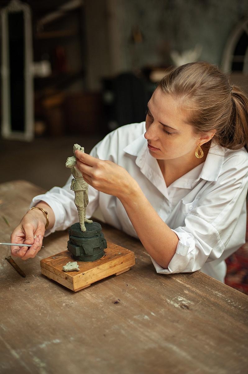 Съемка для скульптора Станиславы Смольяниновой. Портретная фотография в Москве