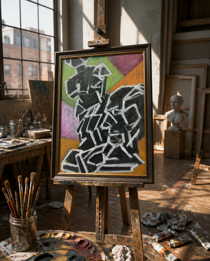 Ученическая (90). Пастель/бумага.