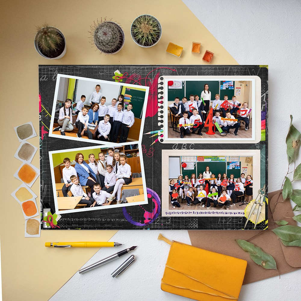 Выпускные альбомы в школу 4 класс 2 разворота лайт  заказать Иваново Ярославле Костроме Владимире. Выпускные альбомы в Иваново в детский сад и школу. Александр и Светлана Янкины