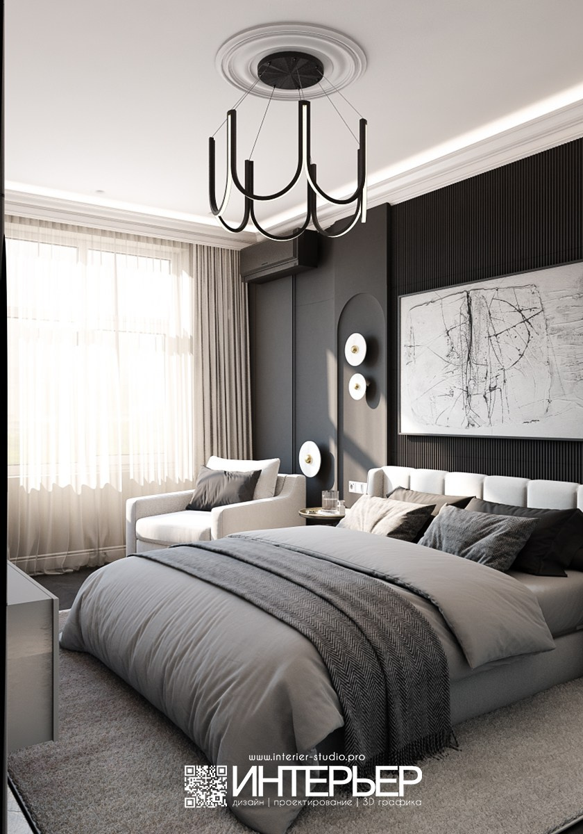 Виталий и Александра. Квартира ЖК «Курортный». Дизайн интерьера, 3D визуализация и 3D моделирование. Создание проектов и чертежей. КМВ: Кисловодск, Пятигорск, Ессентуки и удаленно