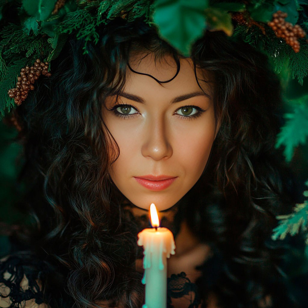 Нейрофотосессия для Александры. Сказочный образ — девушка со свечой. ФотоХудожник Харитонова Ирина г. Санкт-Петербург