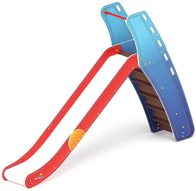 Горка большая - ИО 41.01.08-03 - (Джинс) H=1500 Габариты (ШхДхВ): 600x3640x2360 Зона безопасности, мм: 3600х7140 Скат горки: H=1500 (металлический скат) Возрастные ограничения от 3 до 12 лет, весом не более 70 кг