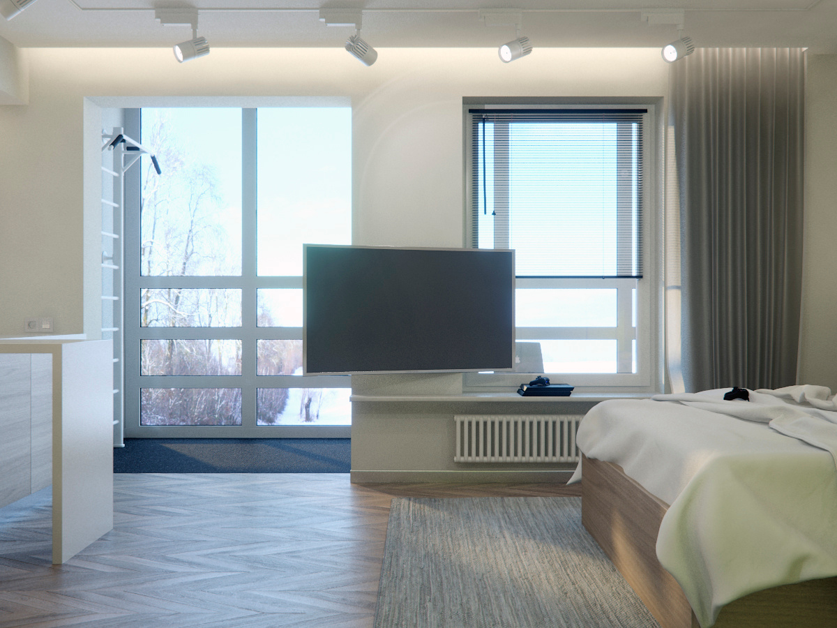 Студия в ЖК Афины г. Псков. Дизайн интерьера в Пскове и Великом Новгороде