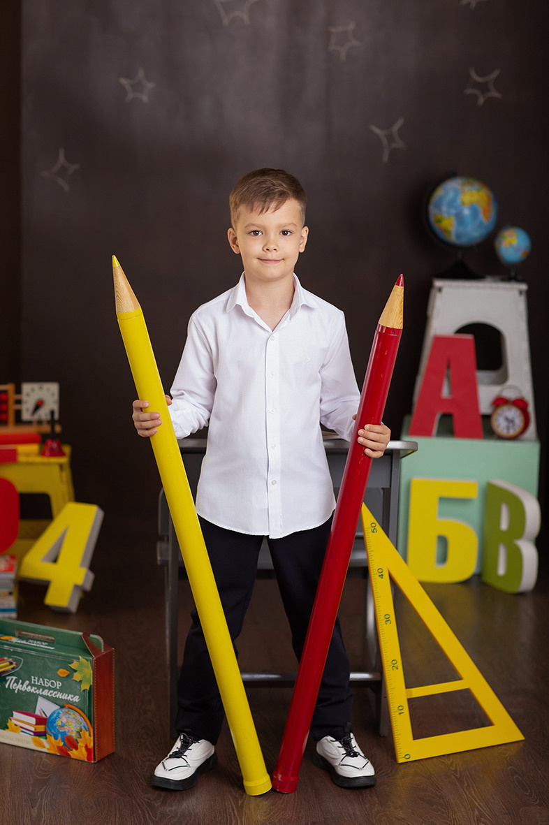 Первоклашка, фотосессия школьников, школьный альбом, школьное фото