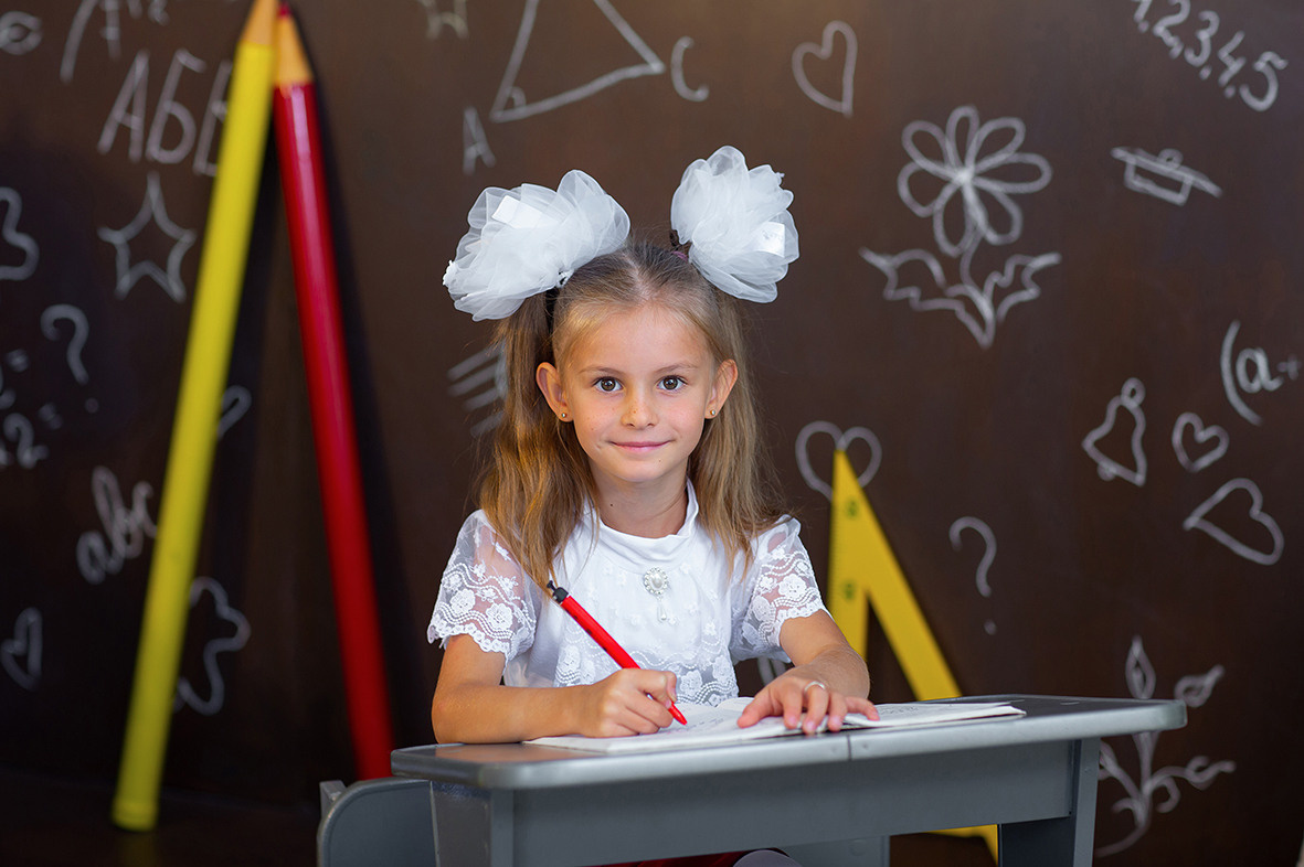 Первоклашка, фотосессия школьников, школьный альбом, школьное фото