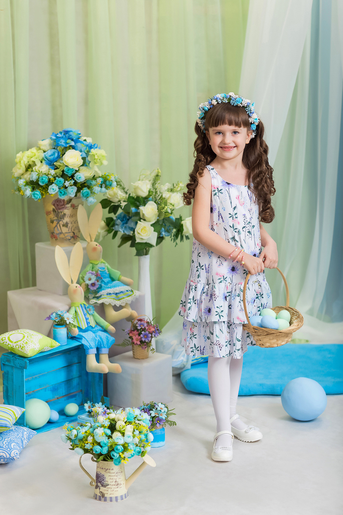 Детская тематическая костюмированная фотосессия, пасхальная фотосессия.