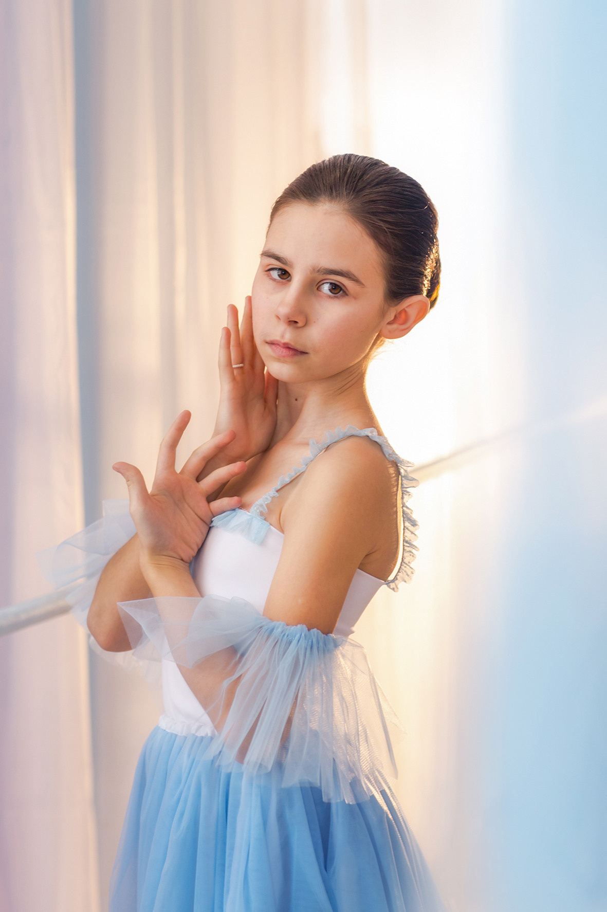 Детская тематическая костюмированная фотосессия, Юная балерина.