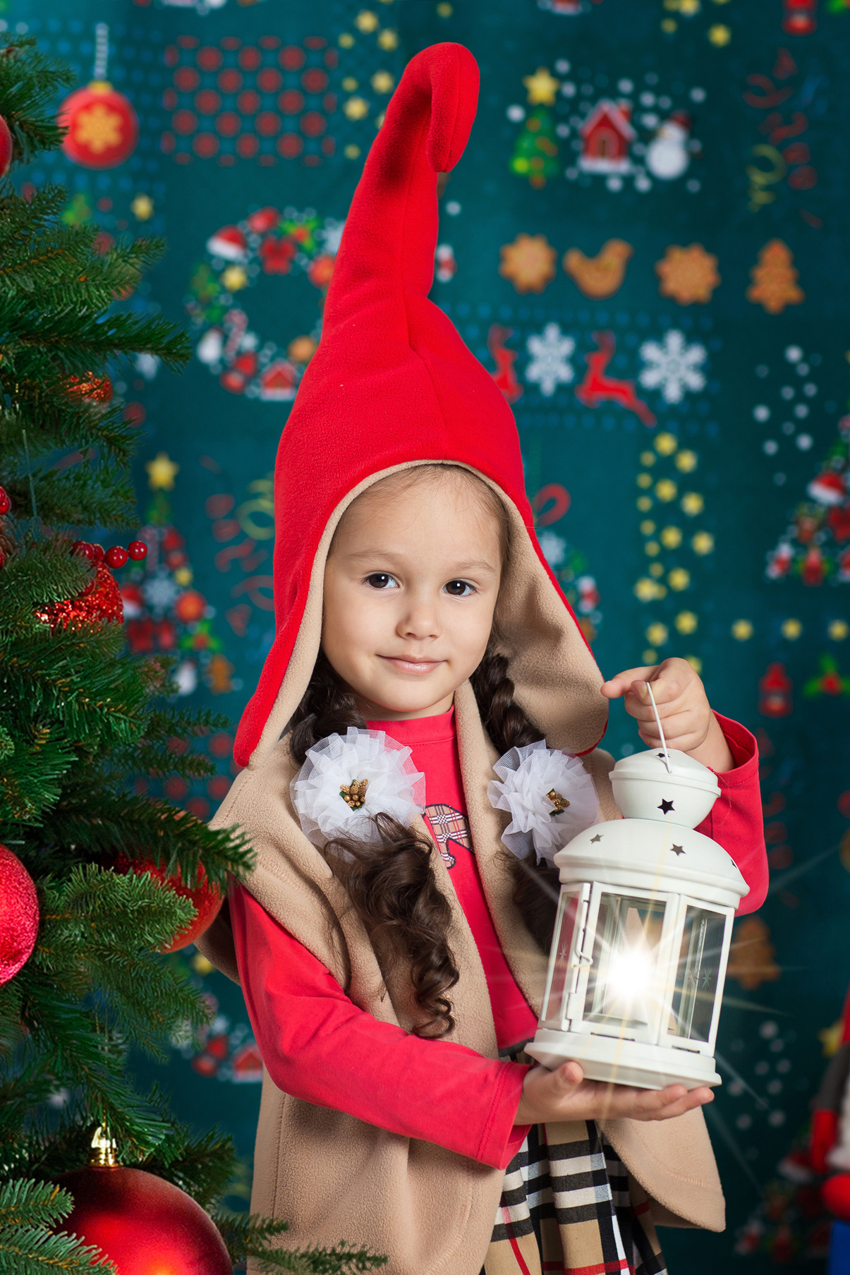 Детская новогодняя костюмированная фотосессия. Гномики.