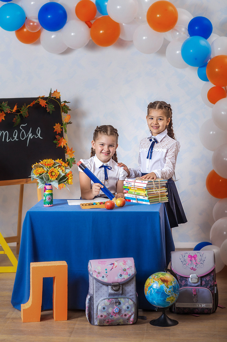 Первоклашка, фотосессия школьников, школьный альбом, школьное фото