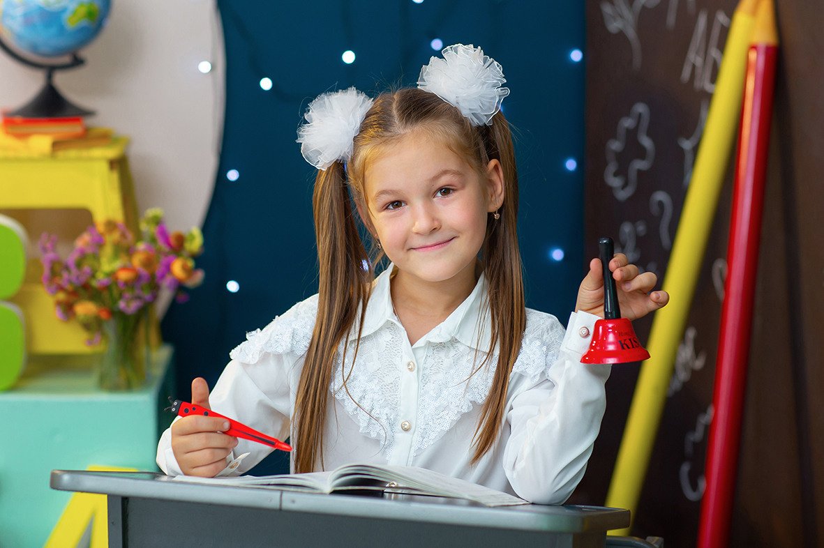 Первоклашка, фотосессия школьников, школьный альбом, школьное фото