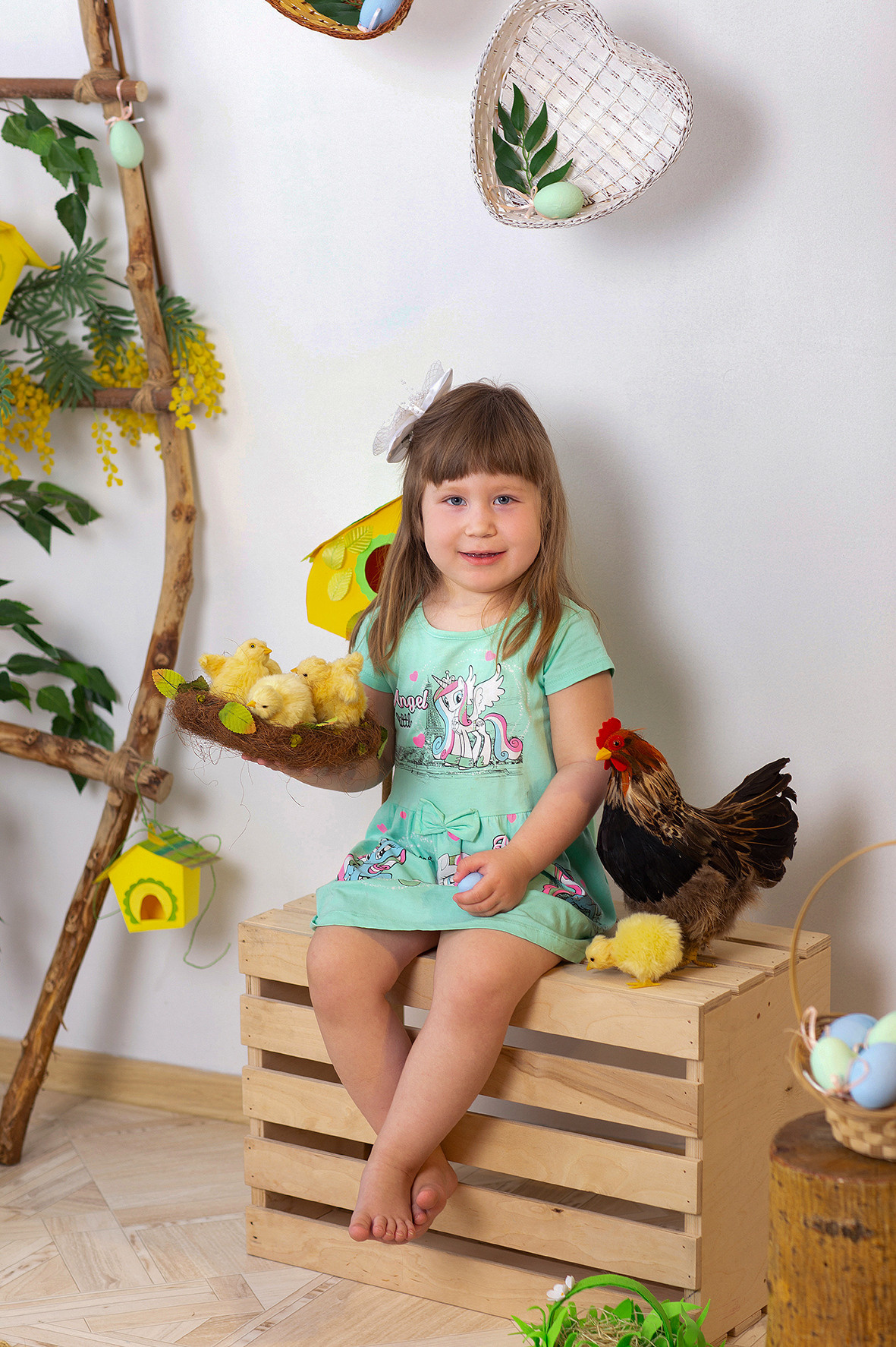 Детская тематическая костюмированная фотосессия, пасхальная фотосессия.